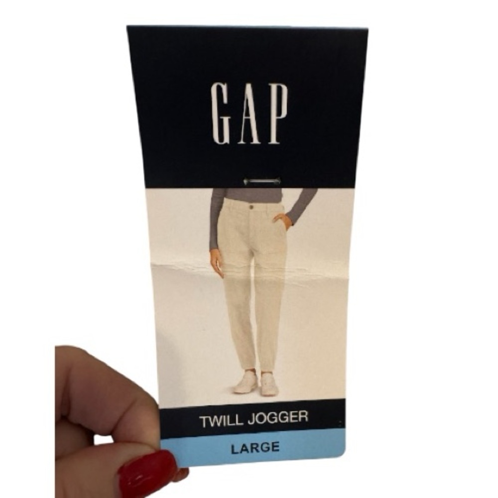 NWT GAP Women's Twill Jogger LARGE #J - Picture 2 of 10